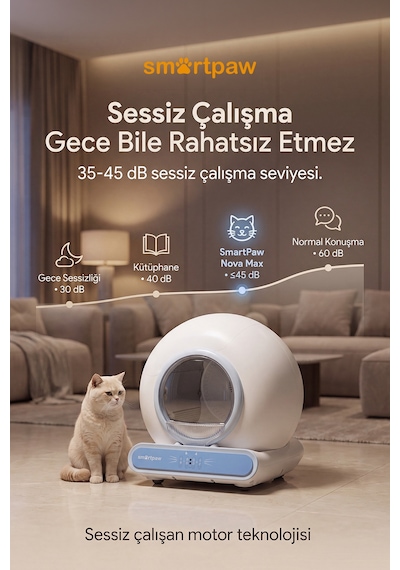 Nova Cat Akıllı Otomatik Kedi Tuvaleti Distribütör Garantili Nova Cat Akıllı Otomatik Kedi Tuvaleti Distribütör Garantili