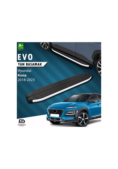 S-dizayn Hyundai Kona Evo Aluminyum Yan Basamak 173 Cm 2018 Üzeri