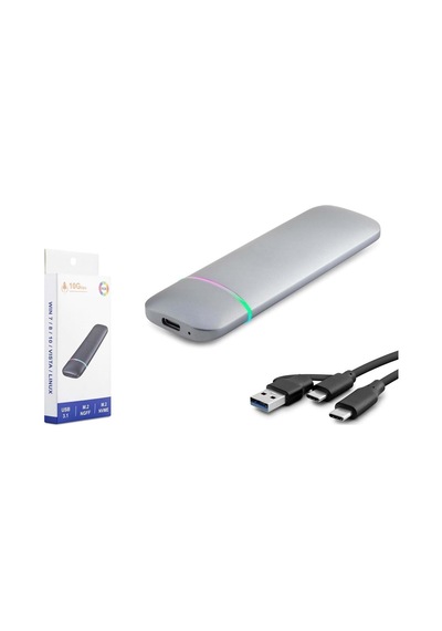 Hadron Hdx1772 Ssd Kutu Type-c3.1 + Usb3.0 Nvme + Ngff M2 Chip Rtl9210b Gri