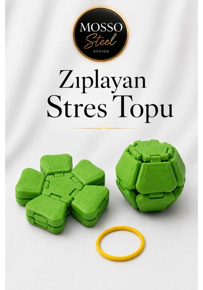 Zıplayan Stres Topu Clicker Stres Topu Lastik Mekanizmalı 3d Baskı Mekanik Fidget Oyuncak - Hoplaç - Zıplaç Ms-6