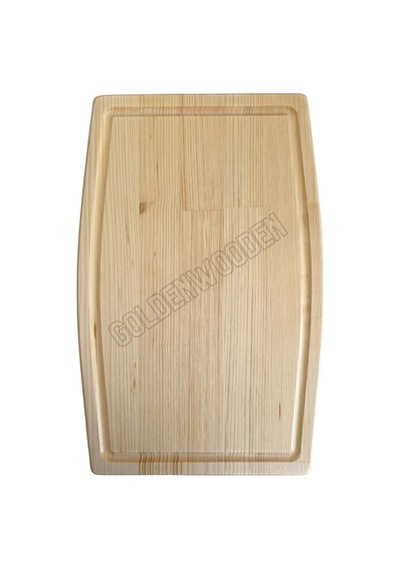 Doğal Ahşap Sunum Tabağı Dış Bükey Ahşap Sunumluk Beyaz Çam Boy:40cm En:30cm