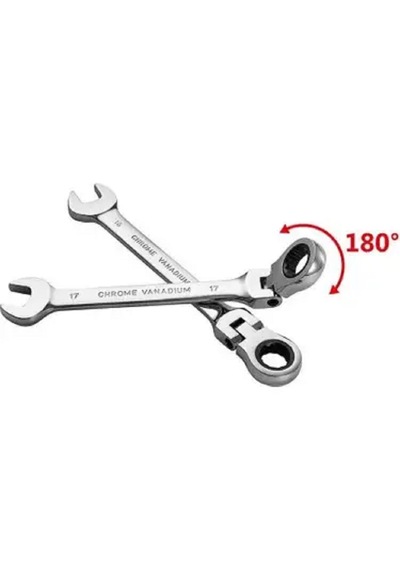 Rico 8m-10m-13mm Mafsallı Cırcır Anahtar 3 Parça