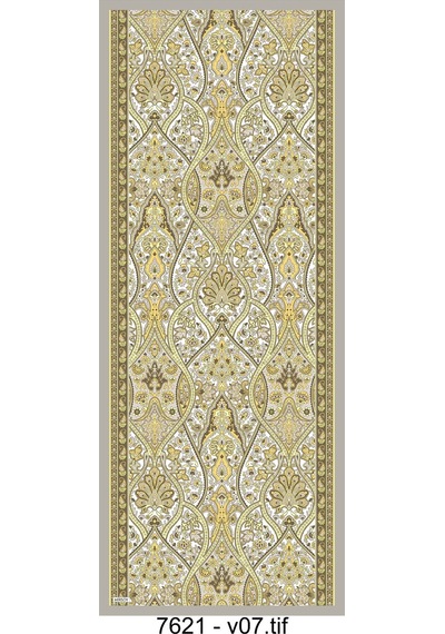 Mirsoy Scarf Sara Etnik Desen Şal Altın Sarısı
