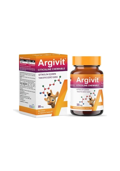 Argivit Citicoline Chewable 30 Çiğneme Tableti