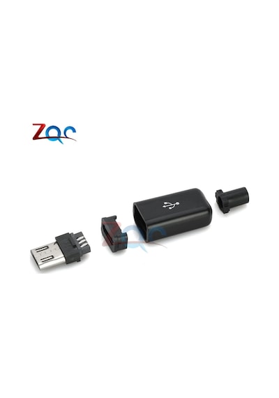 5 Pin Micro Usb Şarj Soketi Siyah Renk 5 Adet