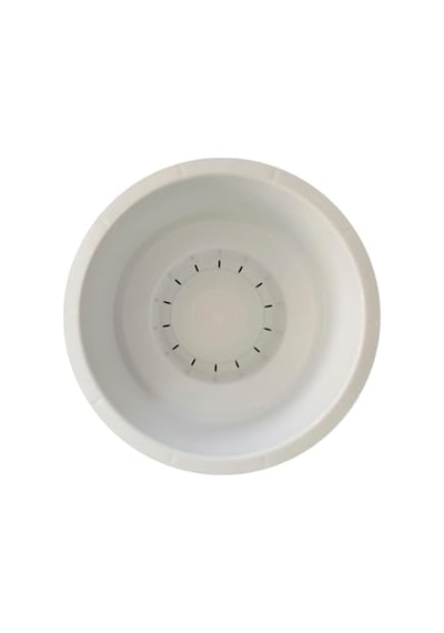 2 Litre 19cm Küre Saksı Ayaklı Delikli Süzgeçli Plastik Çiçek Saksısı Fildişi