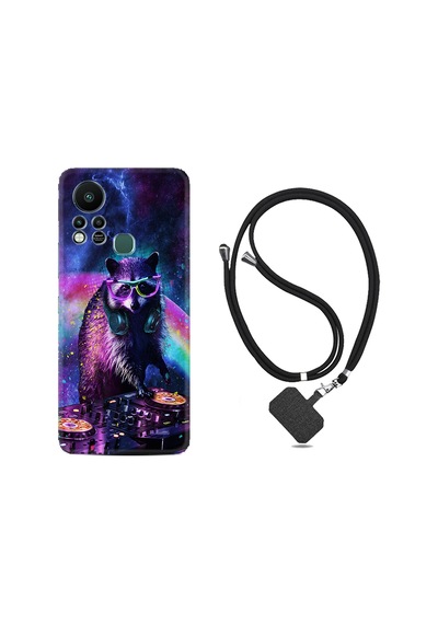 Infinix Hot 11S Kılıf İpli Boyun Askılı Desenli Silikon Dj 1848