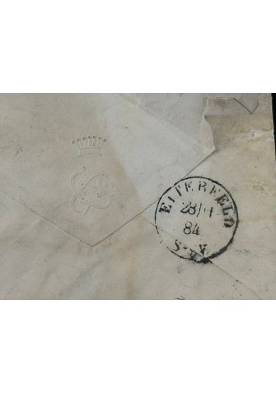 Deutsches Reich 1884 Yılında Alman İmparatorluğu Döneminde Postadan Geçmiş Zarf Reichspost 10 Pfennig Pullu