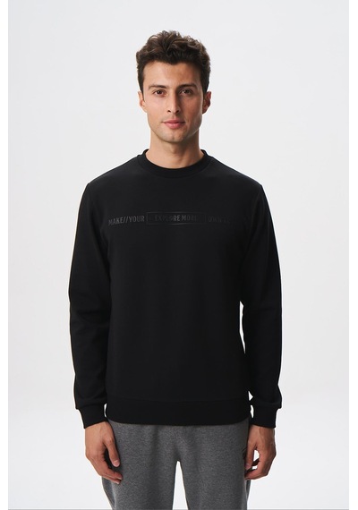 AR-MA Arma Erkek Slim Fit Su Geçirmeyen Scuba Kumaş İnterlok Bisiklet Yaka Sweatshirt K28124988801 Siyah AR-MA Arma Erkek Slim Fit Su Geçirmeyen Scuba Kumaş İnterlok Bisiklet Yaka Sweatshirt K28124988801 Siyah