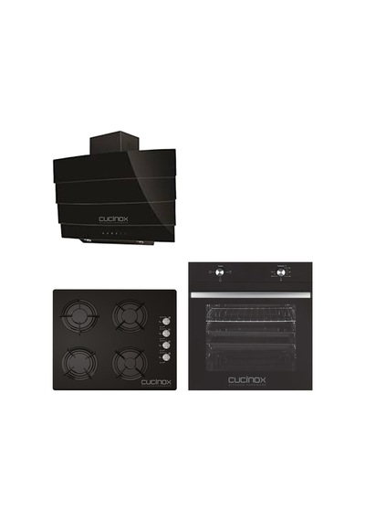 Cucinox Genova MFA 604 - GLS 640 - F18 Touch Turbosuz Siyah Ankastre Set