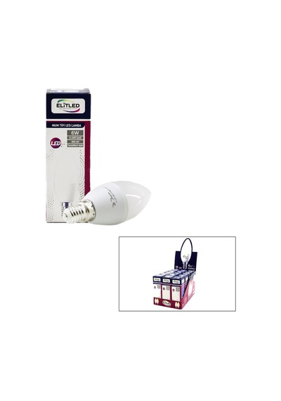Elitled El-08-y1 6w E14 Mum Tipi Beyaz Led Ampul 600 Lümen 6500k- 15'li Paket Diğer