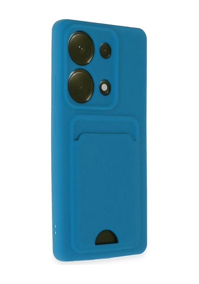 Newface - 191 - Xiaomi Redmi Note 13 Pro 4g Kılıf Kelvin Kartvizitli Silikon - Csmo-tex - - Mavi
