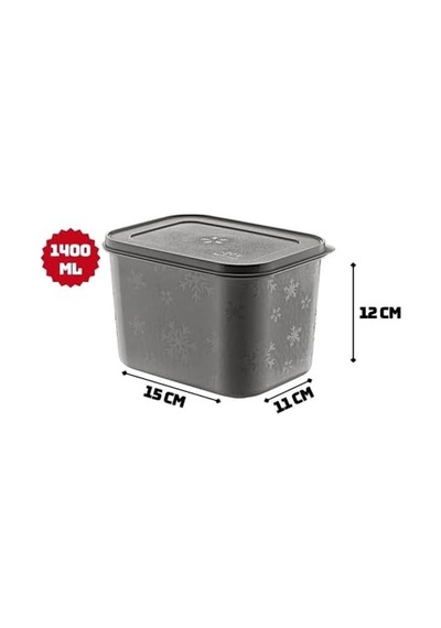 Ayrex No Frost Silikon Yumuşak Kapalı Saklama Kabı Dondurucu Ve Buzluk Saklama Kabı 1400ml, Kapaklı No Frost Saklam Diğer