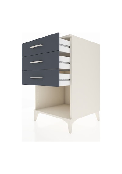 Kronos Komodin 3 Çekmeceli 60x59x96 Aytaşı-antrasit Aytaşı
