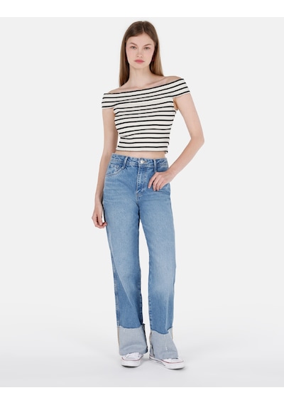 Colin's Colins 885 Camellia Normal Kesim Yüksek Bel Düz Paça Jean Kadın Pantolon Denim