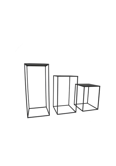 Metal Zigon Sehpa Çiçeklik 3 ‘Lü Set Wd-19