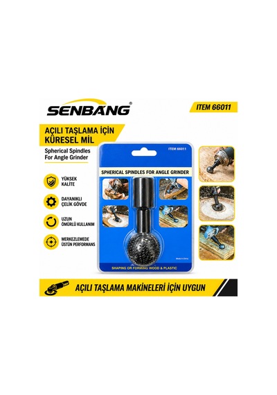 Senbang 40 Mm Küresel Ahşap Oyma Freze Topu Taşlama Ucu Spiral Taşlama Avuç Taşlama İçin Ahşap Şekillendirme Raspası