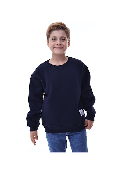 Erkek Çocuk Sweatshirt %100 Pamuk Rahat Kalıp 5-10 Yaş Lacivert