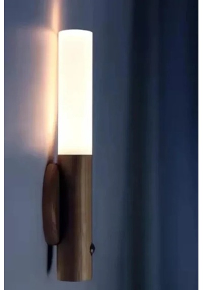 Sensörlü Usb Şarjlı Mıknatıslı Taşınabilir Duvar Aplik Masa Lambası Ahşap Görünümlü Gün Işığı 5468 Çok Renkli 48257802