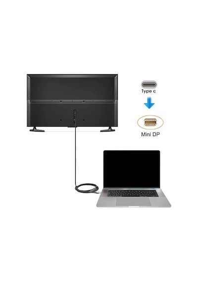 Daytona K-02 Type-C To Mini Display Port Görüntü Aktarım Kablosu