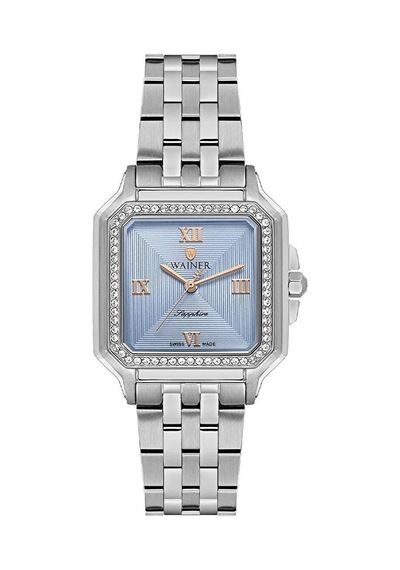 Wainer Wa.18080-a Swiss Made Quartz Çelik Gri Mavi Kadran 29 Mm Kadın Kol Saati Gri