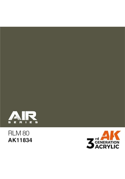 Ak Interactive 11834, 17 Ml. 3gen Rlm 80 Aircraft Maket Boyası Standart