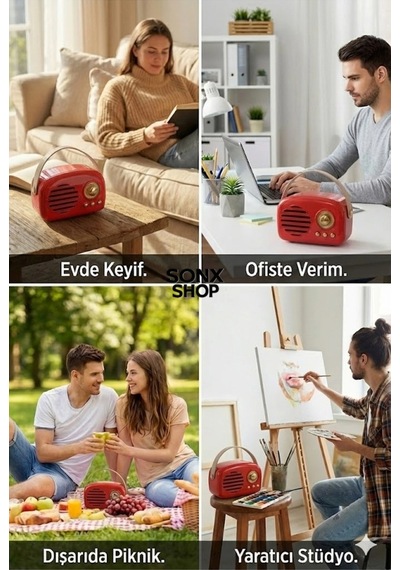 Yüksek Kaliteli Kablosuz Bluetooth Hoparlör İle Fm Radyo Ve Usb
