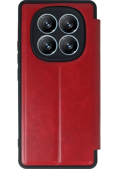 Newface Xiaomi Redmi Note 14 Pro 4g Kılıf Flip Cover - Kırmızı Resimdeki