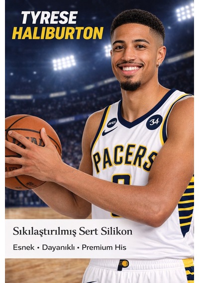 Tyrese Haliburton Indiana Pacers Basketbol Nba Sert Silikon Bileklik Seti 4 Lü Kombin Çok Renkli Çok Renkli