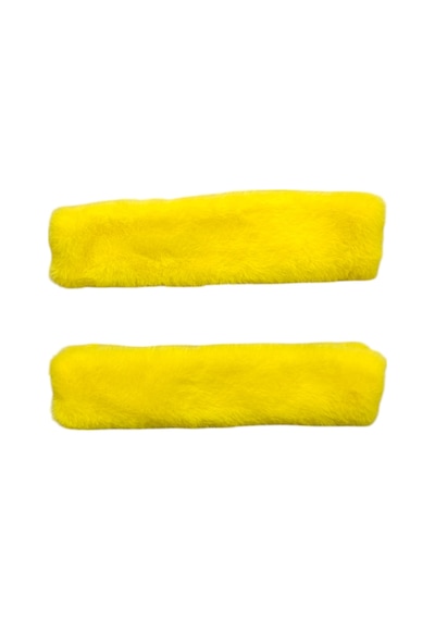 Peluş Seyahat Emniyet Kemer Pedi Kılıfı 2'li Sarı Çr