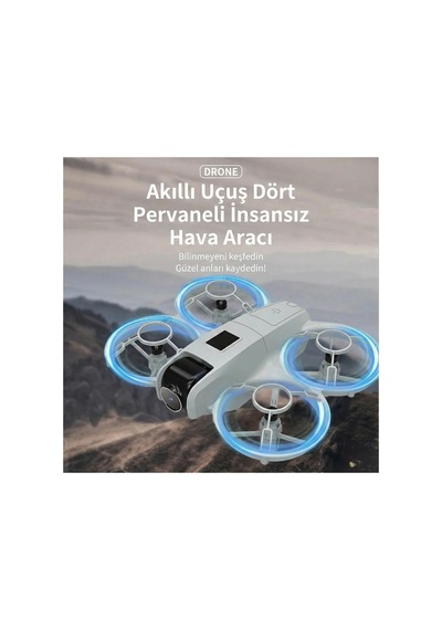 R11 Drone Kameralı Telefon Kontrollü Uzaktan Kumandalı Pervane Korumalı Mini Drone Çift Pilli 14+ Yaş