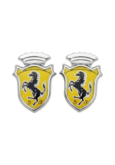Ferrari Amblemi Arma Nikel Kendinden Yapışkanlı Üniversal 2li Set Sarı Zum