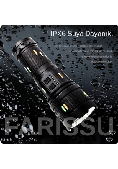 Small Sun Sm-t709 6000 Lümen Şarjlı Profesyonel Zoomlu El Feneri - Type-c Siyah