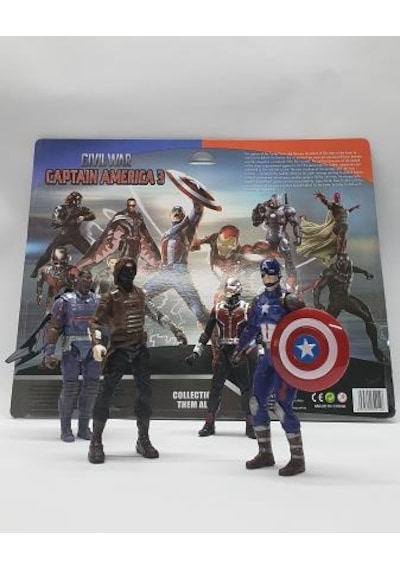 Super Hero Civil War Süper Kahramanlar 4 Lü Set süpriz