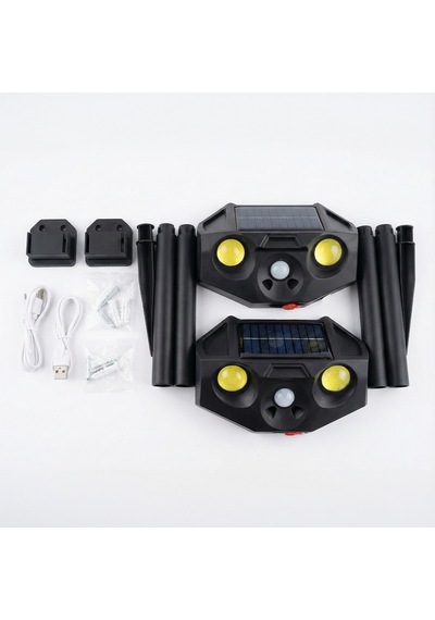 Powermaster Pm-29074 Beyaz Ve Kırmızı Renkli Hareket Sensörlü Solar Bahçe Aydınlatması