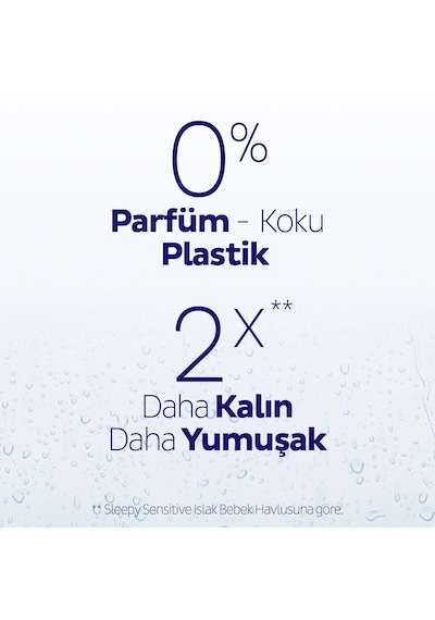 Sleepy Aquacare H2o Yenidoğan Islak Bebek Havlusu Seyahat Boy 12x20 240 Yaprak Tekli