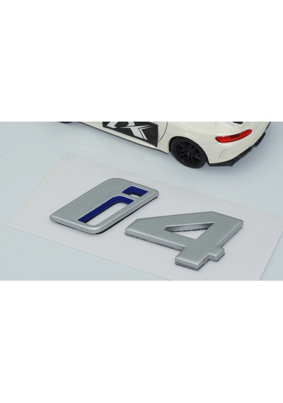 Dk Tuning İ4 Bagaj Mavi Gri Abs Yazı Logo Arma Bmw İle Uyumlu Bagaj Arma