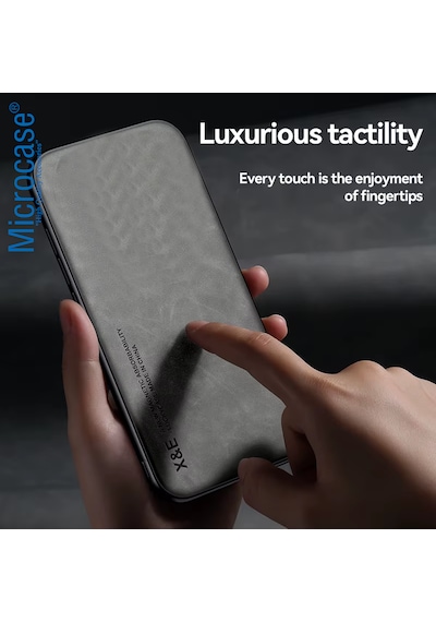 Microcase Tecno Spark 20 Pro Plus İçin Luxury Leather Series Deri Desenli Plastik Koruma Kılıf - Al8125 Siyah