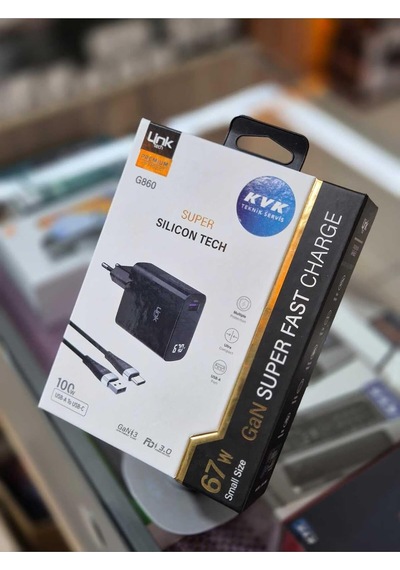 Tr G860 Premium 67w Gan Usb+type-c Şarj Aleti Type-c Kablo Set