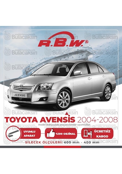 Toyota Uyumlu Avensis Muz Silecek Takımı (2004-2008) RBW