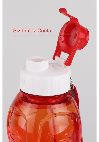 Lugmo Matara Suluk Kapaklı Okul Spor 750 Ml Kırmızı-turuncu Çok renkli