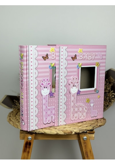 Rabsev Rs031 Bebek Fotoğraf Albümü 10x15 CM 200 Fotoğraf Kapasiteli Kutulu Lüx Bebek Albüm