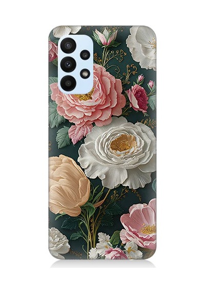 Samsung Galaxy A33 Uyumlu Çiçek Deseni Desenli Silikon Kılıf