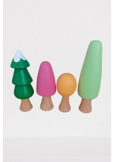 Moccotoys 4 Mevsim Waldorf Ağaç Seti Renkli