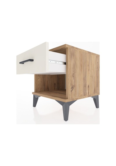 Hyperion Komodin Tek Çekmeceli 44x44x48 Çam-aytaşı Atlas Çam