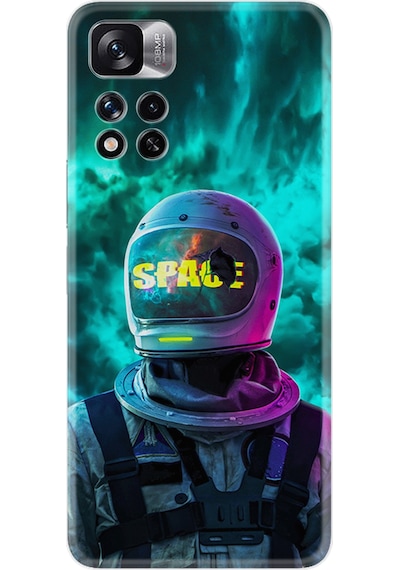 Xiaomi Redmi Note 11 Pro Kılıf Resimli Desenli Silikon Platinium Series Space 1814