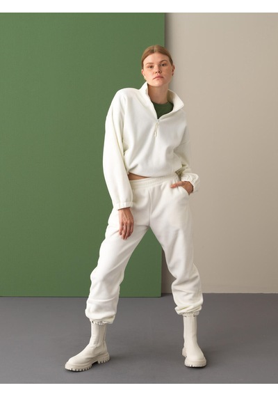 Xint Ekru Oversize Sweat Pantolon 470365 Beyaz