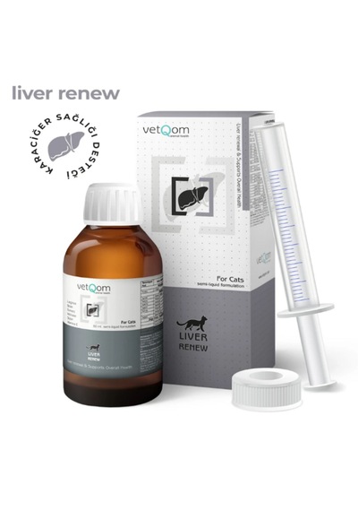 Vetqom Liver Renew Kedi Karaciğer Temizleyici Damla 60 Ml İştah Açıcı