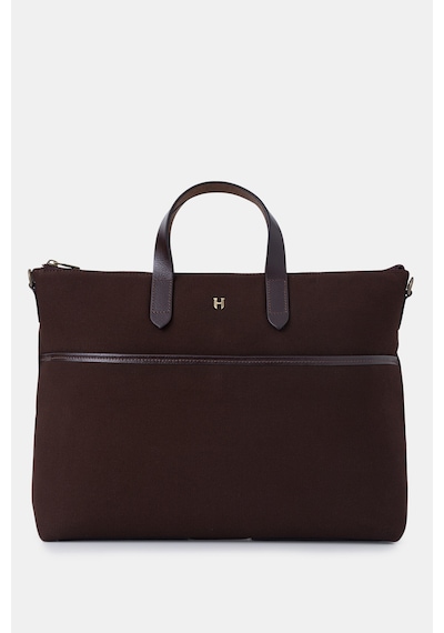 Brice Hakiki Deri Unisex 15,6" Tek Bölmeli Dizüstü Bilgisayar Çantası Kahverengi