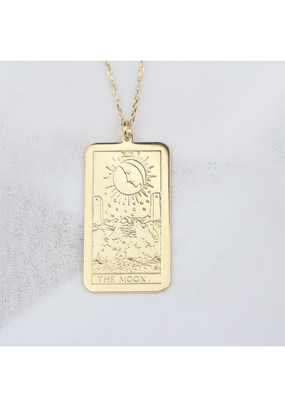 Glorria Kişiye Özel Gümüş Tarot Kartı Kolye